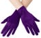 EORUBE 1920s Handschuhe für Damen Handgelenklange Kurze Satin Handschuhe Party Kostüm (Violett)