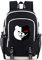 Roffatide Anime Backpack for Danganronpa Laptop Backpack with USB Charging Port & Headphone Port Monokuma Printed Schoolbag