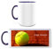 Manutextur Tasse mit Namen - personalisiert - Motiv Tennis 01 - viele Farben & Motive - weiß/dunkelblau - persönliches Geschenk mit Wunsch-Motiv und Wunsch-Name