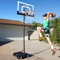 QUICKPLAY Baller Mini Hoop System | Tragbares Basketballkorb-System mit verstellbarer Höhe Stange, schwarz