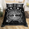 feelingyou Baum des Lebens Bettwäsche-Set,Sonne und Mond Boho Bettwäsche Set 135x200cm,Schwarz Weiß Exotisch Betten Set für Kinder Jungen Mädchen Teenager 2St.Reißverschluss Mikrofaser
