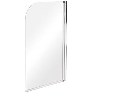 VBChome Faltwand Duschwand 75 x 130cm Chrom Duschabtrennung Spritzschutz Badewannenaufsatz Faltwand für Badewanne Modern Hoche Qualität