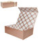 Tekhoho Roségold Große Geschenkbox 33x23.7x10 cm, Premium Geschenkbox mit Magnetdeckel und Geschenkband für Feiertage Hochzeit Geburtstag Geschenkverpackung, Kariertes Innenfutter