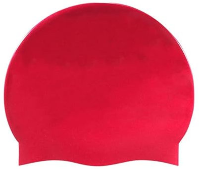 HYCOPROT Bonnet de Bain Silicone pour Enfants, Rouge