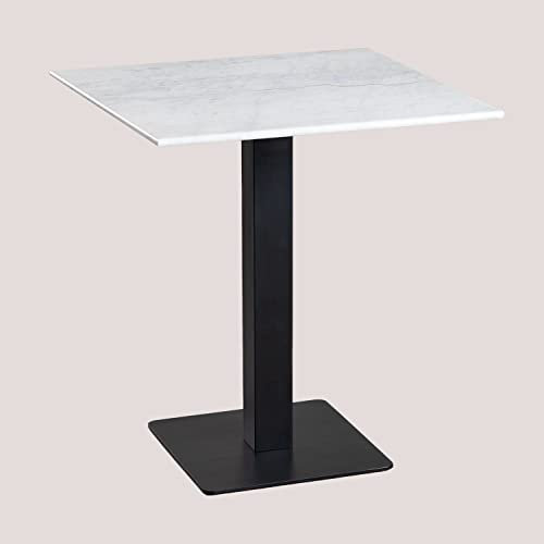 SKLUM Quadratischer Bistrotisch aus Marmor Livanto ︎ 70 cm SCHWARZ