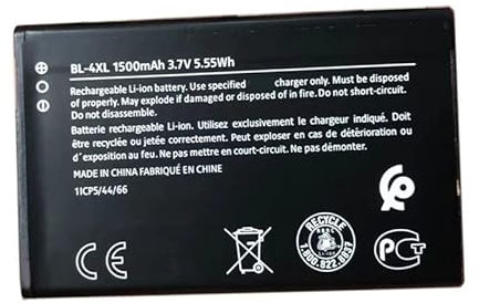 Bestome Ersatz BL-4XL Akku Kompatibel mit No-kia TA-1287 8000 4G 6300 4G TA-1311 4G 1ICP5/44/66 3.7V,1500mAh/5.55Wh