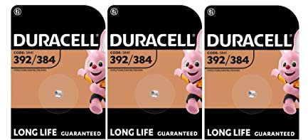 3X Duracell 392/384 SR41 Con Ossido D'Argento (3 Blister Da 1 Batteria) 3 Pile
