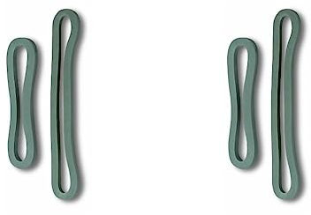 Chapuis LAST4 10-er Set Vierkant-Gummibänder für Camping - Breite 5 mm - Länge 120 mm (Packung mit 2)
