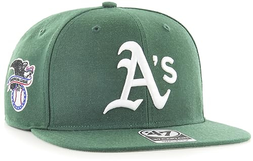 47 MLB Sure Shot Captain Hat Adjustable Structured 6-Panel Snapback Hat Cap, Adult One Size Fits All