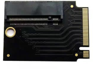 PCIE4.0 SSD-Karte Adapter kompatibel für Rog Ally, Handheld Gaming Konsole Transfer Board 90 Grad 2230 bis 2280 NVMe M2 Festplatte Konverter Board Interface Connector (keine SSD-Karte)