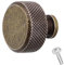 Decoranddecor Amelia Knurled 35mm Round Kitchen Cabinet Furniture Knobs Aluminium Antique Brass