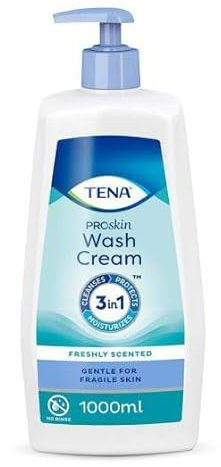 Tena Wash Cream (Pump) | 1 Litre Dispenser | 1 Pack of 3