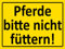 mrdeco Metall Schild 30x40cm gewölbt Pferde nicht füttern Blechschild