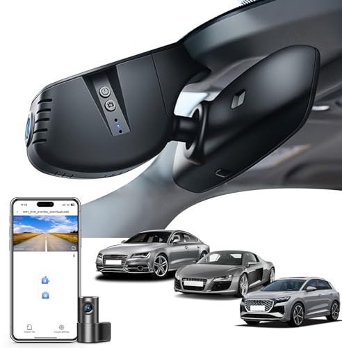Front 4K & Rear 1080p Dash Cam fit for Audi (Model A) 2019 2020 2021 2022 2023 2024 A4 A6 Allroad A3 A5 Q5 S4 S6 Q7 A8 S8 TT A7 S5 Q3 S3 S7 RS3 RS5 RS6 e-tron, OEM Look, WiFi & App, 128GB Card