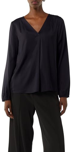 COMMA Satinbluse mit V-Ausschnitt