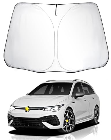 SKTU Parasol para Coche Compatible con V * W Golf 8 Seαt Leon MK4 / Cupra Formentor Parasoles Coche Delantero Plegable con Protección UV