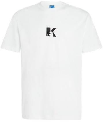 KARL LAGERFELD JEANS, Herren, Regular Kurzarm T-Shirt Mit K-Logo, Normale Passform, Weiss, L