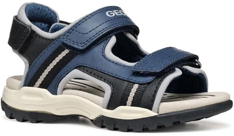 Geox J BOREALIS BOY A, Sandale garçon, Denim/Grey,