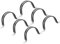 MACHSWON 6Pcs 77mm(3) Cable Clamp, Rubber Cushioned Insulated Clamp 304 Stainless Steel U Shape Bracket Metal Pipe Clamp Tube Holder for Wire Hose Tube