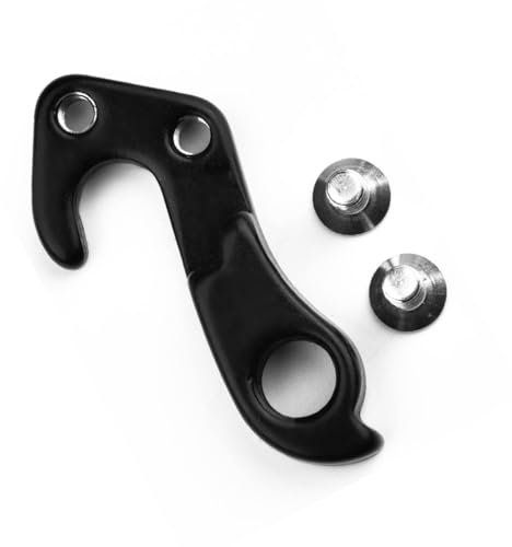 Mountain Bike Bicycle Rear Derailleur Gear Mech Hanger Hanger Rear Wheel Mechanical Shift Hook 322175& Bolts Tail Hook Replacement Part Black
