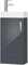 BELOFAY Vanity Unit With Basin, 400mm Floor Standing Bathroom Vanity - Laquered Cloakroom With 1 Tap Hole and Soft Close Hinges (New York Grey)