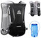 TRIWONDER 5L Trinkrucksack, Ultraleicht Laufweste, Laufrucksack mit 1.5L Trinkblase oder 500ML Flasche Fahrradrucksack für Laufen, Marathon Radfahren (Schwarz - mit 1.5L Wasseblase, Einheitsgröße)
