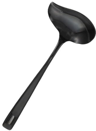 OKUMEYR Mestolo Per Salsa Con Beccuccio in Acciaio Resistenti Cucchiaio Per Zuppa Con Manico Lungo Utensile Da Cucina Per Servire Salse Cioccolato e Dessert