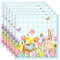 Arquiel Servietten Osterhase 6er-Set, Stoffservietten 100% Baumwolle Tulpe Dekoratives Weiches Wiederverwendbare Esstisch Servietten für Ostern Kinder Küche Haushalt(45×45cm)