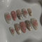 Handmade Press On Nails 3D Bow/Handmade Acrylic Press On Nails in Almond/Reusable Shandmade nails/Holiday-Themed False Nails（10pcs）