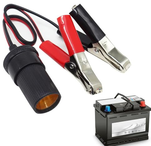 Carr - Morsetti per batteria a coccodrillo, 30 cm, morsetti a coccodrillo, morsetti per cavi jumper da 12 V, presa accendisigari Carr a batterie, connettori a coccodrillo per auto e camion