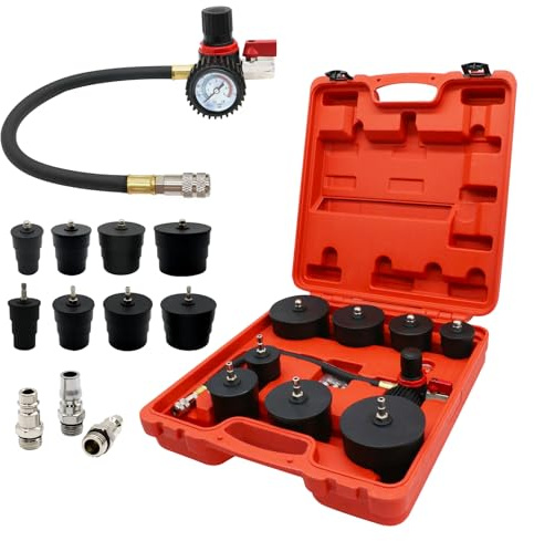 CHGJ 9-teiliges Turbo-System-Lecktester-Set, Turbolader, Turbo-Boost-Lecktester mit 4 Paar abgestuften Adaptern 3,5 cm - 8,9 cm