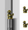 Waveaura Mini Brass Duck 3 Pcs Door Hinge Heads Decorative Topper Magnetic Vintage Animal Theme Little Hinge Pin Head Cute Ornament Small Home Decoration Hinge Caps