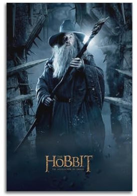 CIXWASDS The Hobbit Filmposter von Mithrandir, dekoratives Gemälde, Leinwand, Wandposter und Kunstdruck, moderne Familienschlafzimmer-Dekoration, Poster, 20 x 30 cm
