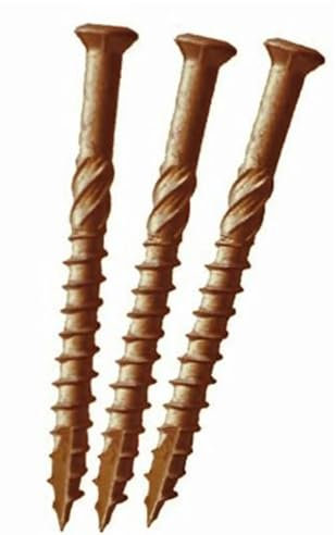 HORI Terrassenschrauben | Schrauben | Farbe: Antik-Braun beschichtet | V2A Edelstahl gehärtet | inkl. Bit | Edelstahlschrauben | Holzschrauben | Terrasse | Garten I 100 Stück I Größe 60 x 5 mm