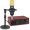 Kit de grabación Estudio con Interfaz USB, micrófono Condensador, Soporte de Escritorio, Filtro antipop y Cable XLR para PC Mac y Software DAW