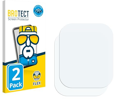 BROTECT Schutzfolie für Smartwatch QS16Pro | 2 Stück Transparenter Displayschutz Made in Germany Klare Full-Screen Folie Full-Cover 3D Curved Montage Kit