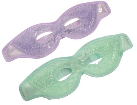 Beaupretty 2piezas Antifaz Gel Frío Para Ojos Almohadilla De Pvc Gel Refrescante Para Dormir