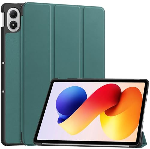 FDHYFGDY Cover per Redmi Pad 2 Pro 12,1 Custodia Protettiva, Nuova custodia protettiva antiurto ultrasottile in PU a tre ante con Funzione Auto Sleep/Wake - Verde