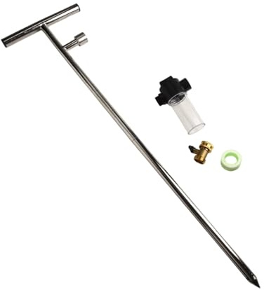 URPIZY Stainless Steel Wurzelfeeder für Bäume, Sträucher und Rosen – Tiefenbewässerungs- und Düngerwerkzeug mit 32 Zoll Tiefe und Düngerflasche