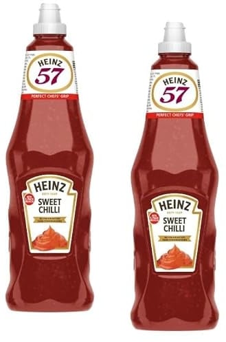 HEINZ Sweet Chilli Sauce, 1 Lt, Chef's Grip Squeezy Bottle (2 PACK) | Flip-Top Cap, Burger BBQ Sauce Fast Food Condiments, Ideal for Fast Food Outlets, Catering Vans, Barbecues