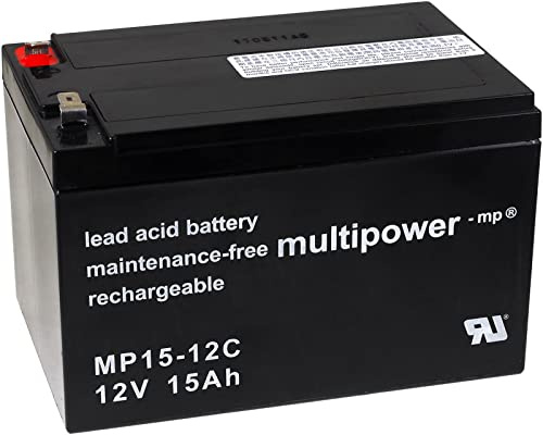 akku-net Bleiakku (multipower) MP15-12C zyklenfest, 12V, Lead-Acid