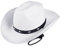 Funny Party Hats Herren Mit Nieten besetztes Cowboy-Kostümzubehör - Western Cowboyhut Einheitsgröße Weißer Cowboyhut