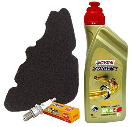 Kit tagliando Castrol 10W40 filtro aria originale candela Liberty 50 4T / Sport