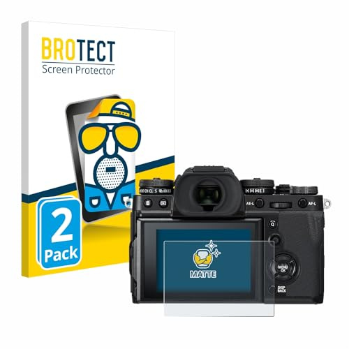 BROTECT Schutzfolie für Fujifilm X-T3 | 2 Stück Entspiegelnder Displayschutz Made in Germany Matte Displayschutz-Folie Anti-Reflex Anti-Fingerprint Einfache Montage
