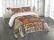 ABAKUHAUS Antiquität Tagesdecke Set, Holz-Holz-Tür-Key, Set mit Kissenbezug Maschienenwaschbar, für Einzelbetten 170 x 220 cm, Schokolade Braun
