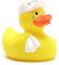Duckshop I Badeente Bye Bye I Quietscheente - L: 8,5 cm - inkl. Quietscheentchen-Schlüsselanhänger im Set I Geschenk zum Abschied I Präsent Sammler