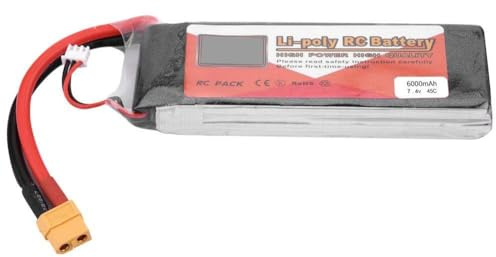 LiPo Akku, 2S 7.4V LiPo Akku mit XT60 Stecker für RC Modell Spielzeug(7.4V 5500mAh 60C XT60) Automodell Spielzeug