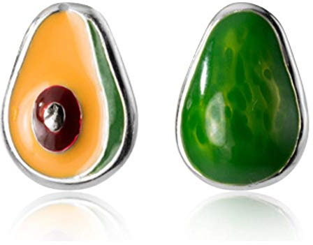 Helen de Lete S925 Sterling Silber Avocado Obst Ohrring