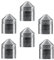 ONE80 Dart Vice Lock System Vice Lock Ring Vice Lock Caps in verschiedenen Designs (Silber)