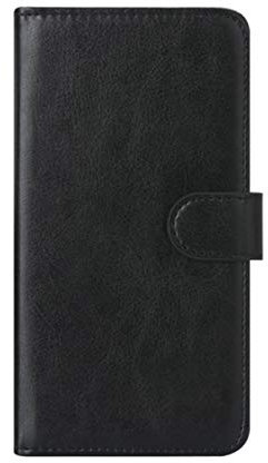 DQG Hülle für Gigaset GS110, Schutzhülle Tasche PU Leder mit Kreditkarten Geldfächern Schale und Weiche Case Handyhülle Standfunktion Cover für Gigaset GS110 (6.10) - Black